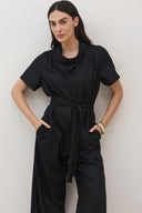 אוברול שחף קצר שחור