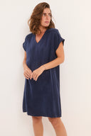 שמלת קוקו כחול כהה