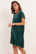 שמלת קוקו ירוק כהה