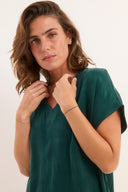 שמלת קוקו ירוק כהה