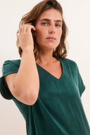 שמלת קוקו ירוק כהה