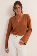 חולצת גפן שרוול ארוך בריק