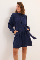 שמלת סתיו כחולה