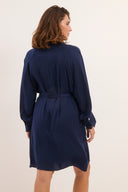 שמלת סתיו כחולה