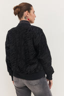 בומבר קטיפה צרובה שחור