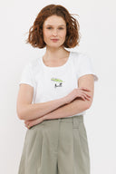 חולצת רקמה לבנה רוזמרין