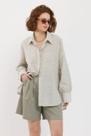 חולצת שלכת פסים אפור