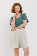 חולצת ריני שרוול קצר ירוק