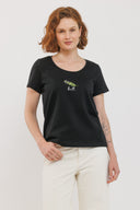 חולצת רקמה שחורה רוזמרין