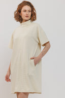 שמלת סופי שרוול קצר שמנת