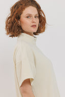 שמלת סופי שרוול קצר שמנת