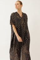 שמלת מטר מקסי מנומר