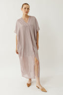 שמלת מטר מקסי סגלגל שיפון