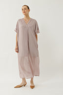 שמלת מטר מקסי סגלגל שיפון