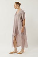 שמלת מטר מקסי סגלגל שיפון