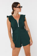 בגד ים ירוק חיתוך במותן