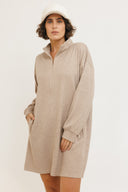 שמלת סופי שרוול ארוך מוקה