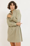 שמלת סופי שרוול ארוך ירוק זית