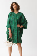 שמלת היקארו הדפס ירוק