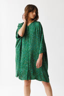 שמלת היקארו הדפס ירוק