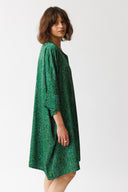 שמלת היקארו הדפס ירוק