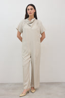 אוברול שחף קצר אבן