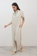 אוברול שחף קצר אבן