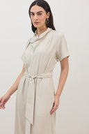 אוברול שחף קצר אבן