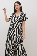 אוברול תומר גיאומטרי שחור