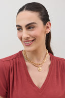חולצת V כיווצים יין