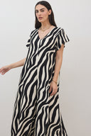 אוברול תומר גיאומטרי שחור