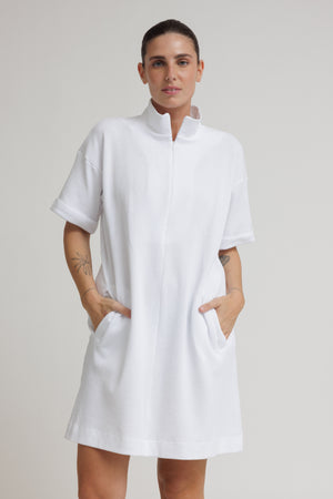 שמלת סופי שרוול קצר לבן